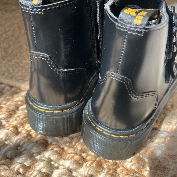 Dr. Martens Black Leather Combat Boots - Picture 7 of 11